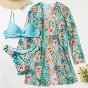Shein Floral Bikini Set